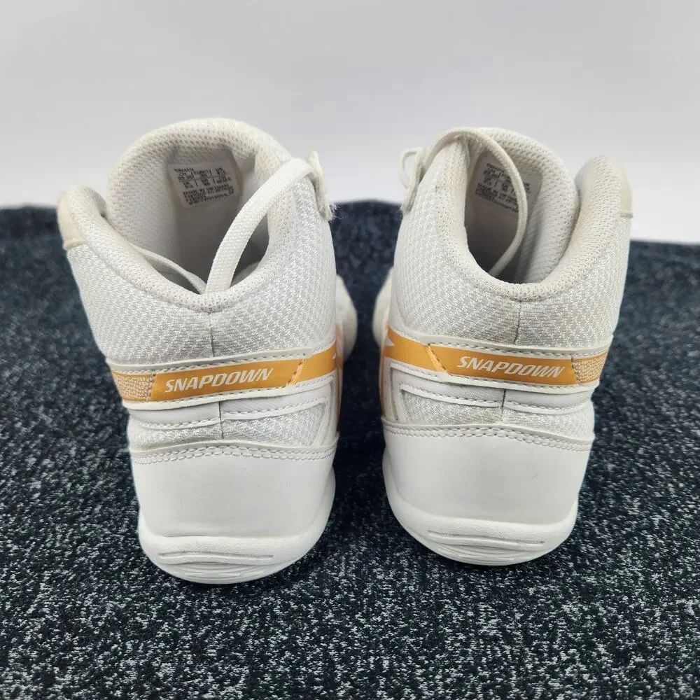 ASICS SNAPDOWN 4 (GS) 'WHITE PURE GOLD' WRESTLING SHOES SZ 4.5